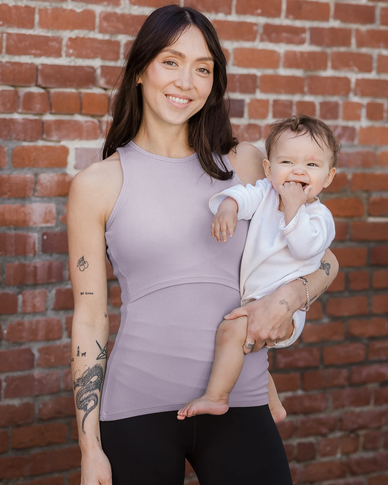 Ribbed Bamboo Racerback Nursing Tank | Lavender Mist - Image 6