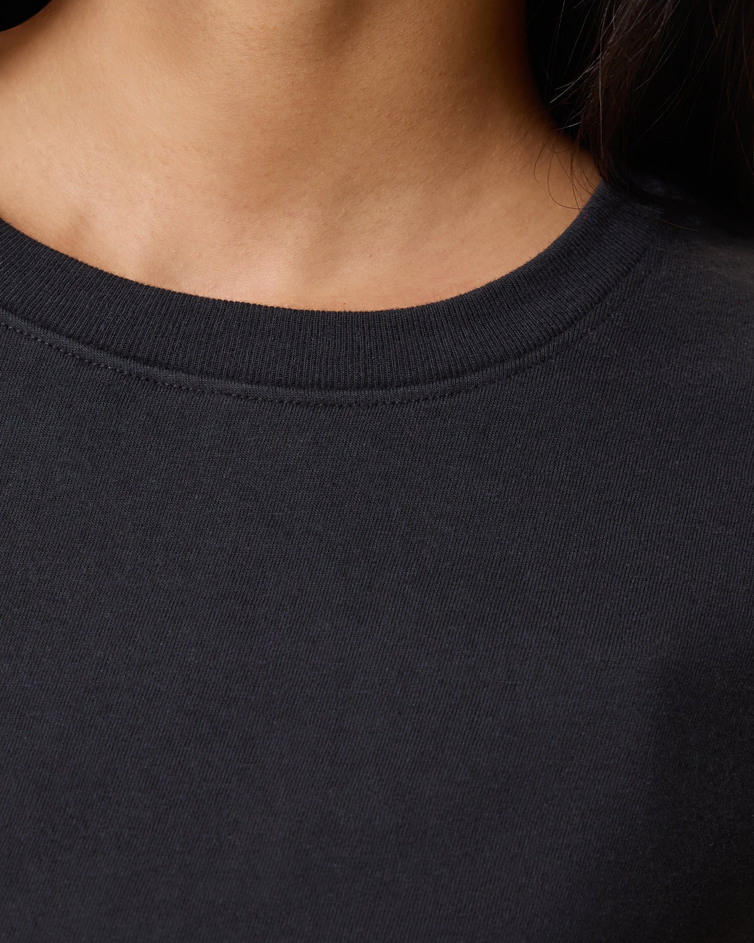 Slim Fit Cotton Nursing T-shirt | Black - Image 3