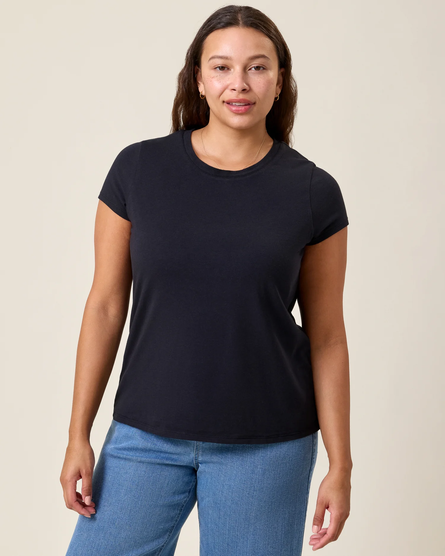 Slim Fit Modal Nursing T-shirt | Black