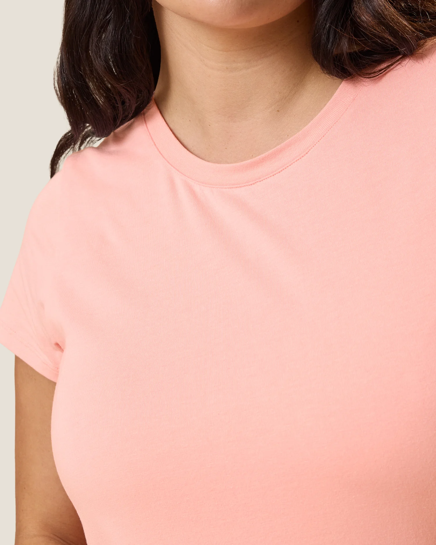 Slim Fit Modal Nursing T-shirt | Sunset Pink - Image 3