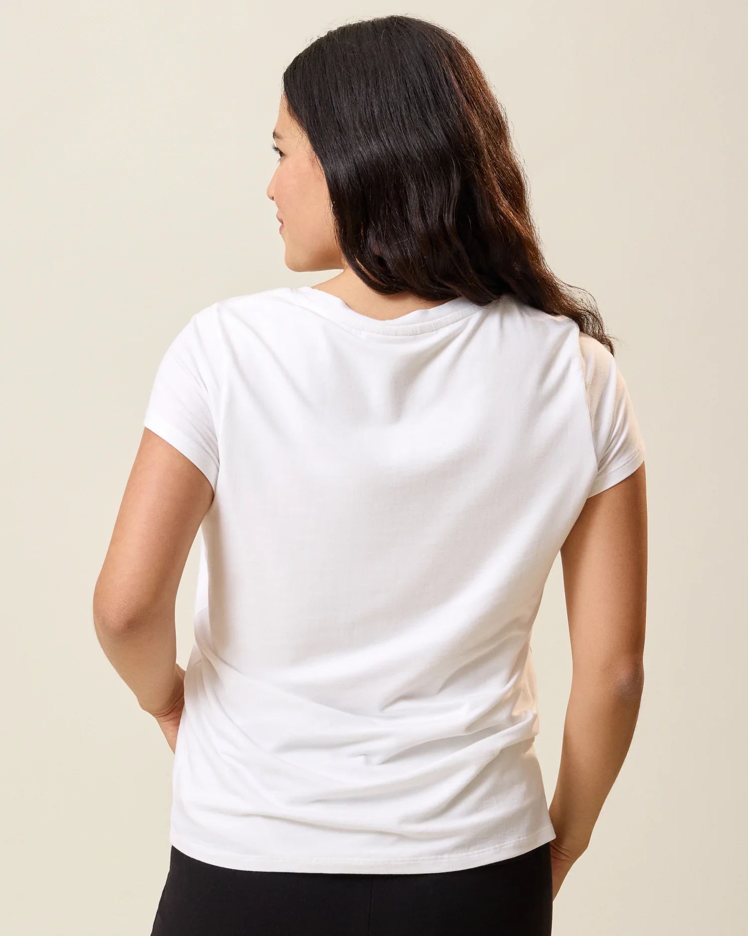 Slim Fit Modal Nursing T-shirt | White - Image 4