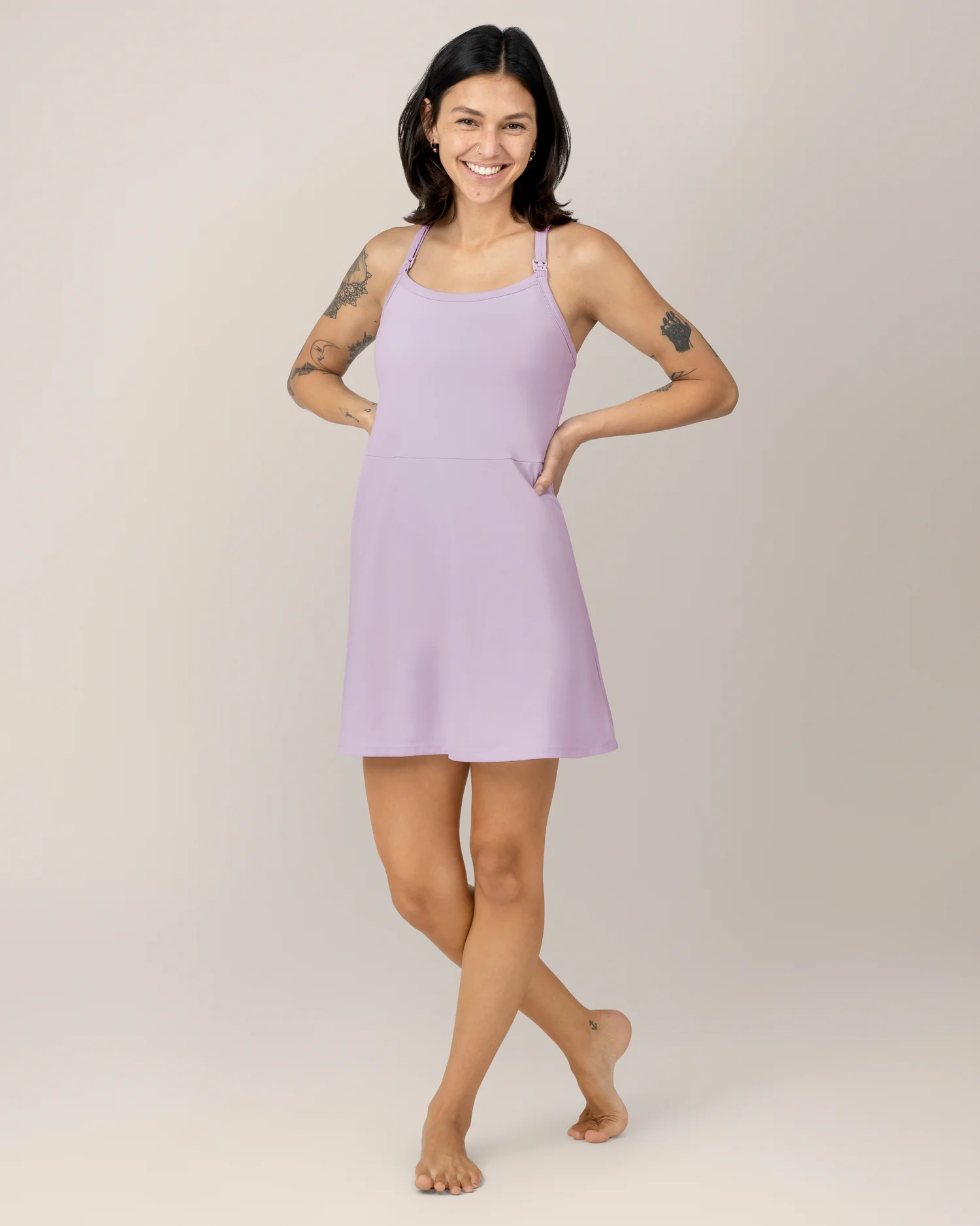 Stevie Active Racerback Nursing Dress | Lavender Mist - Image 3