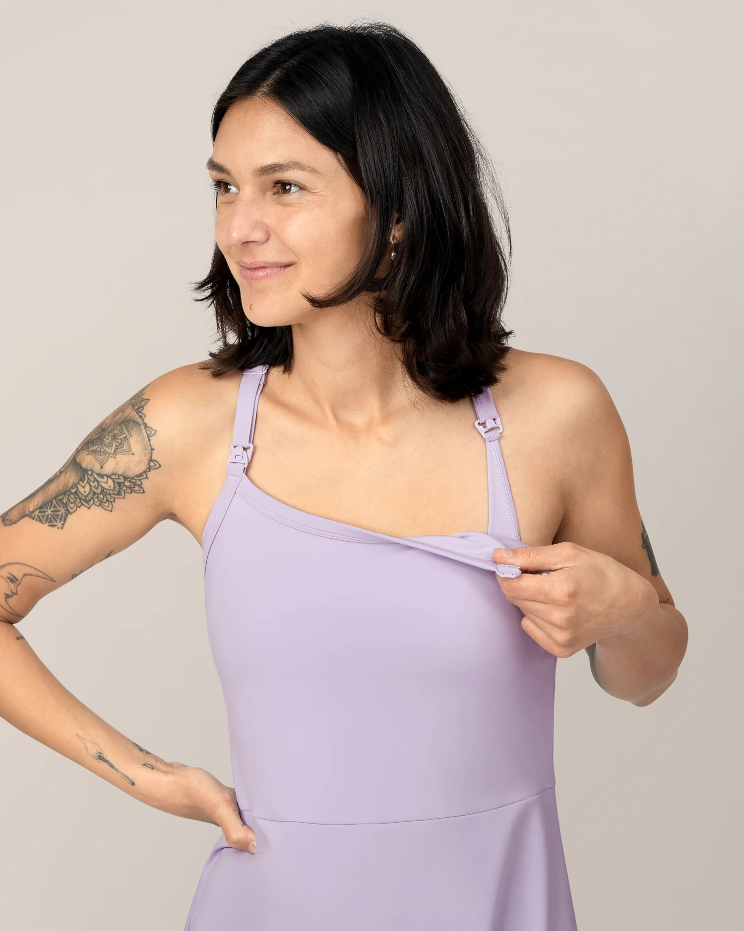 Stevie Active Racerback Nursing Dress | Lavender Mist - Image 4