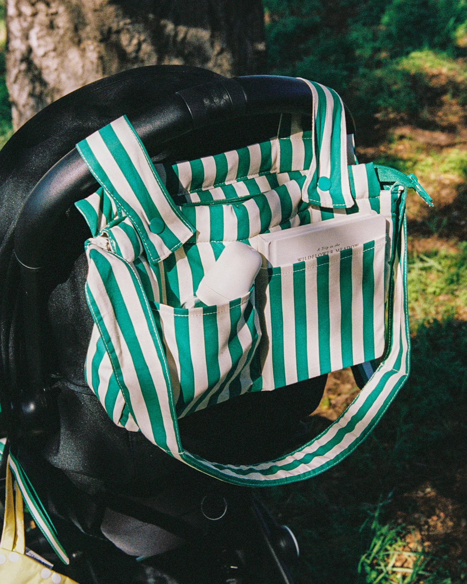 Stroller Party Caddy Bag | Green Stripe - Image 8