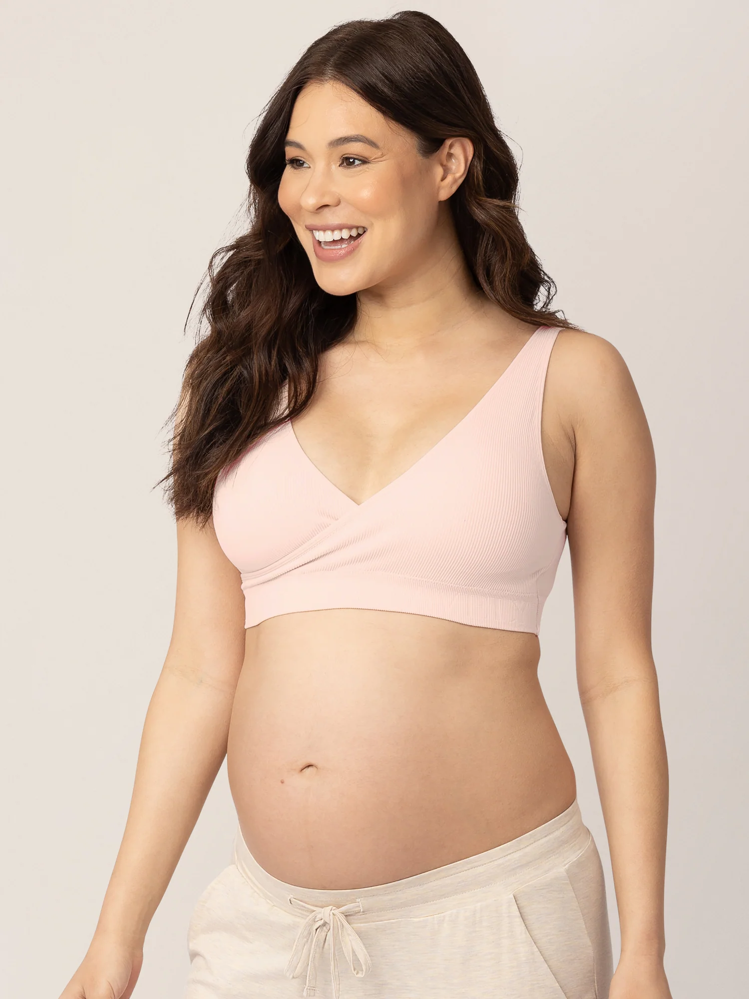 Sublime® Adjustable Crossover Nursing & Lounge Bra | Soft Pink - Image 2