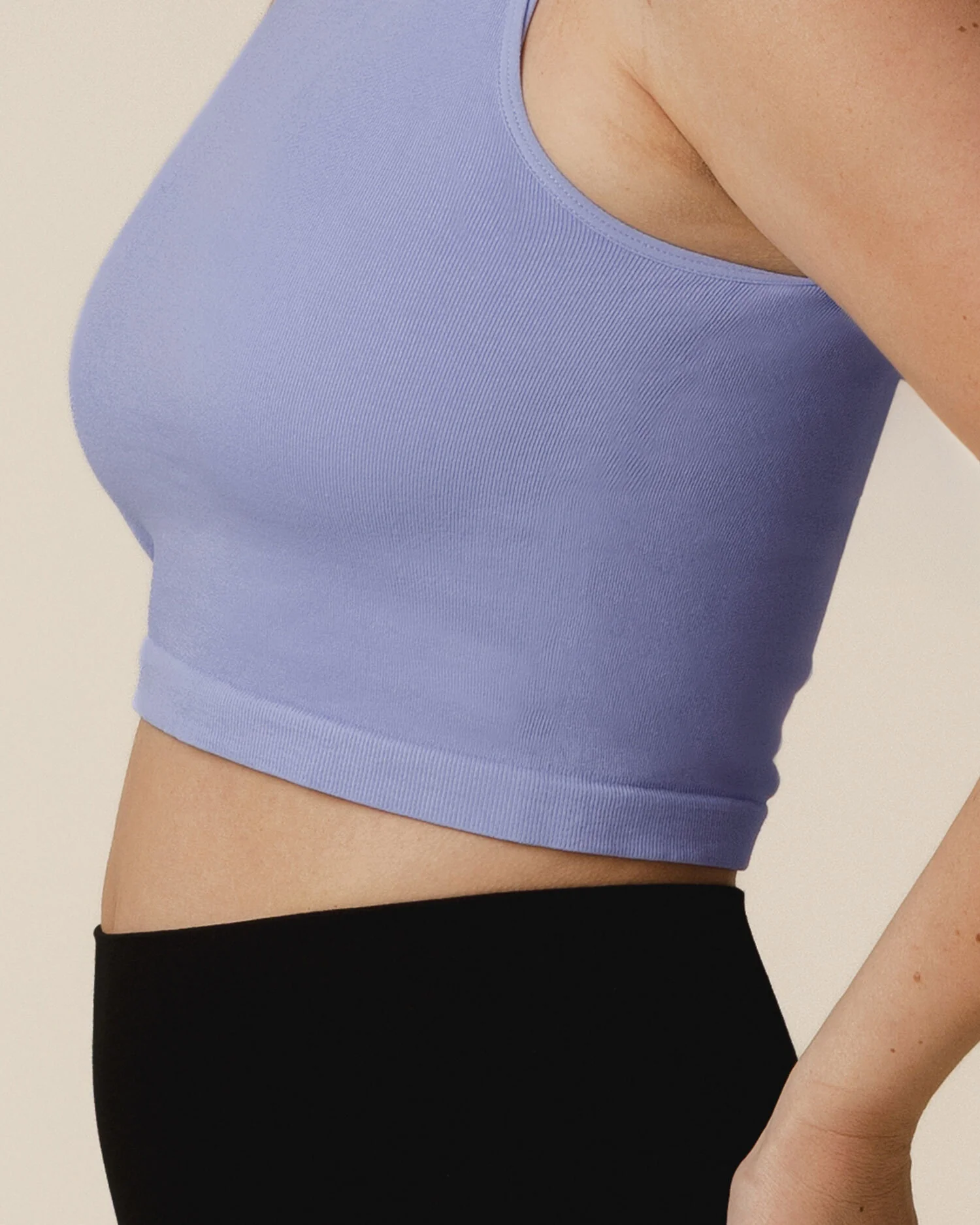 Sublime® Bamboo Hands-Free Pumping Longline Bra Top | Blue Wisteria - Image 5