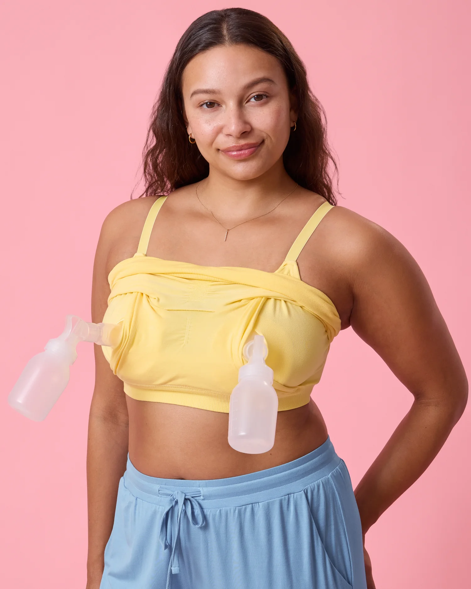 Sublime® Bamboo Hands-Free Pumping Lounge & Sleep Bra | Dandelion - Image 2
