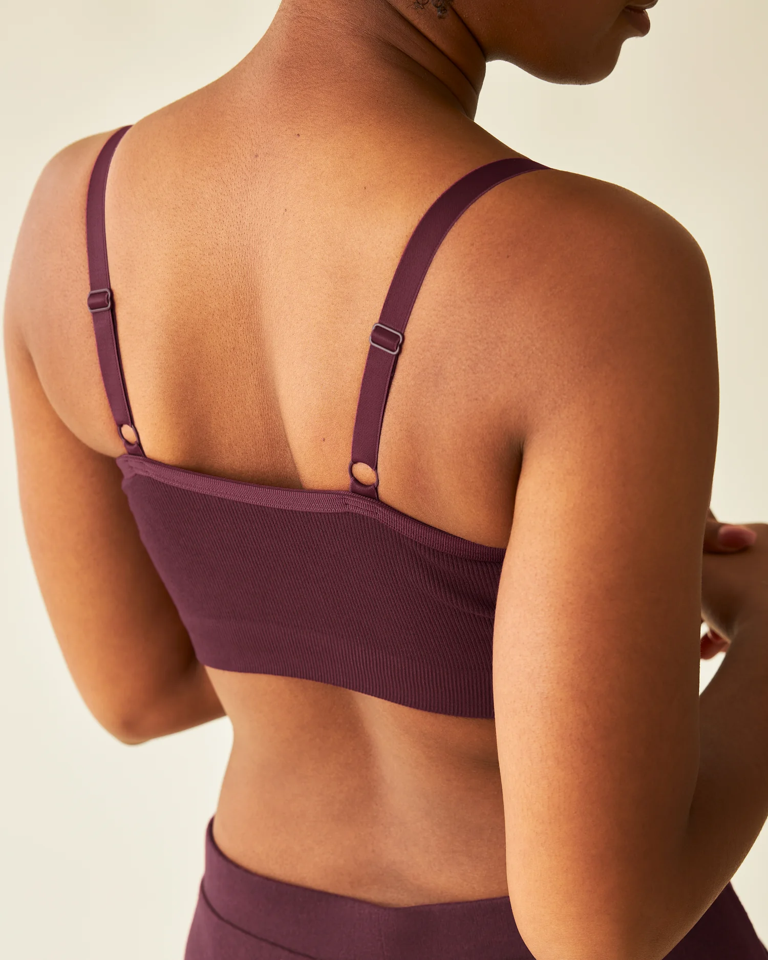 Sublime® Bamboo Hands-Free Pumping Lounge & Sleep Bra | Deep Burgundy - Image 3