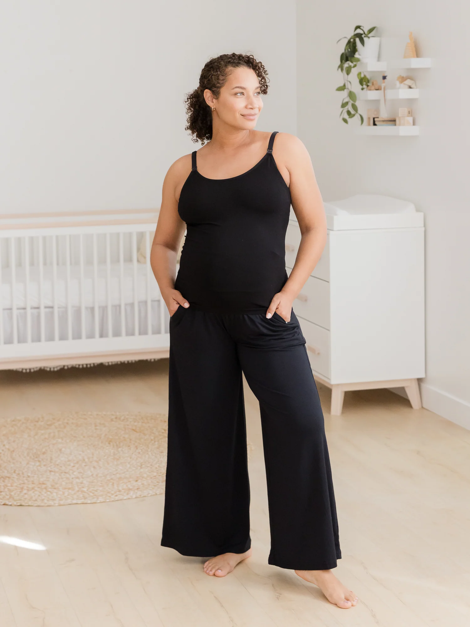 Sublime® Bamboo Maternity & Nursing Cami | Black - Image 7