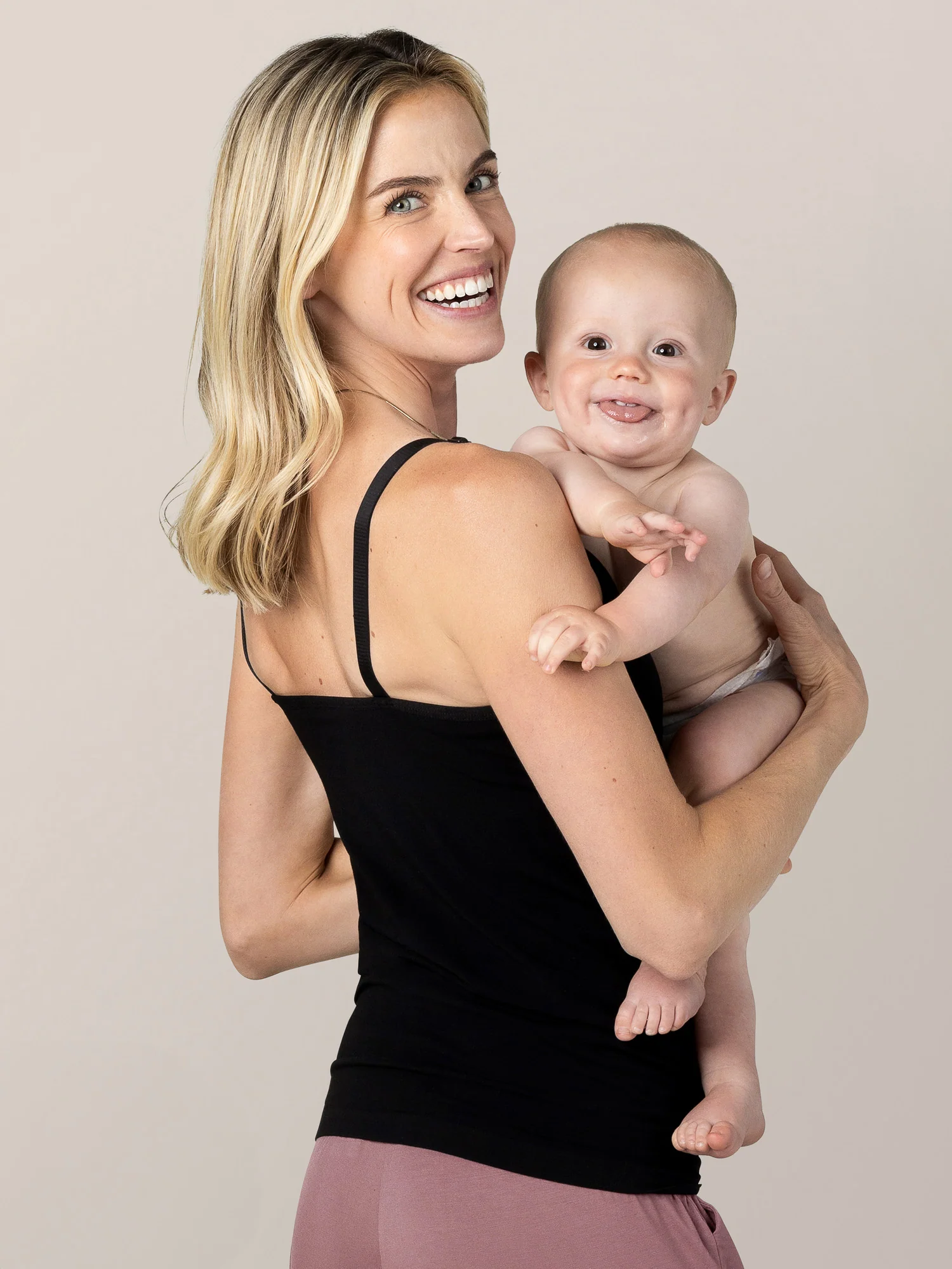 Sublime® Bamboo Pumping Cami Two-Pack | Black - Image 3