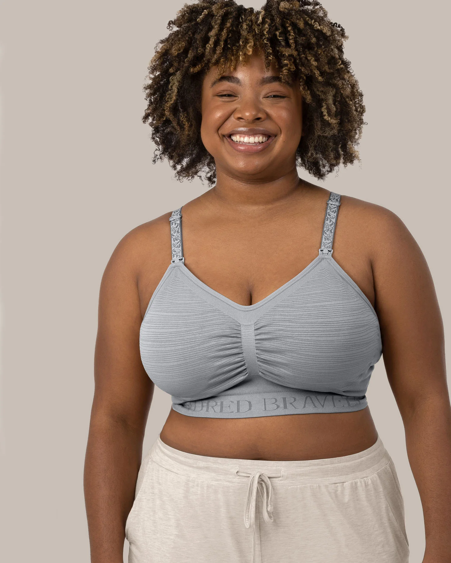 Sublime® Hands-Free Pumping & Nursing Bra | Grey - Image 3