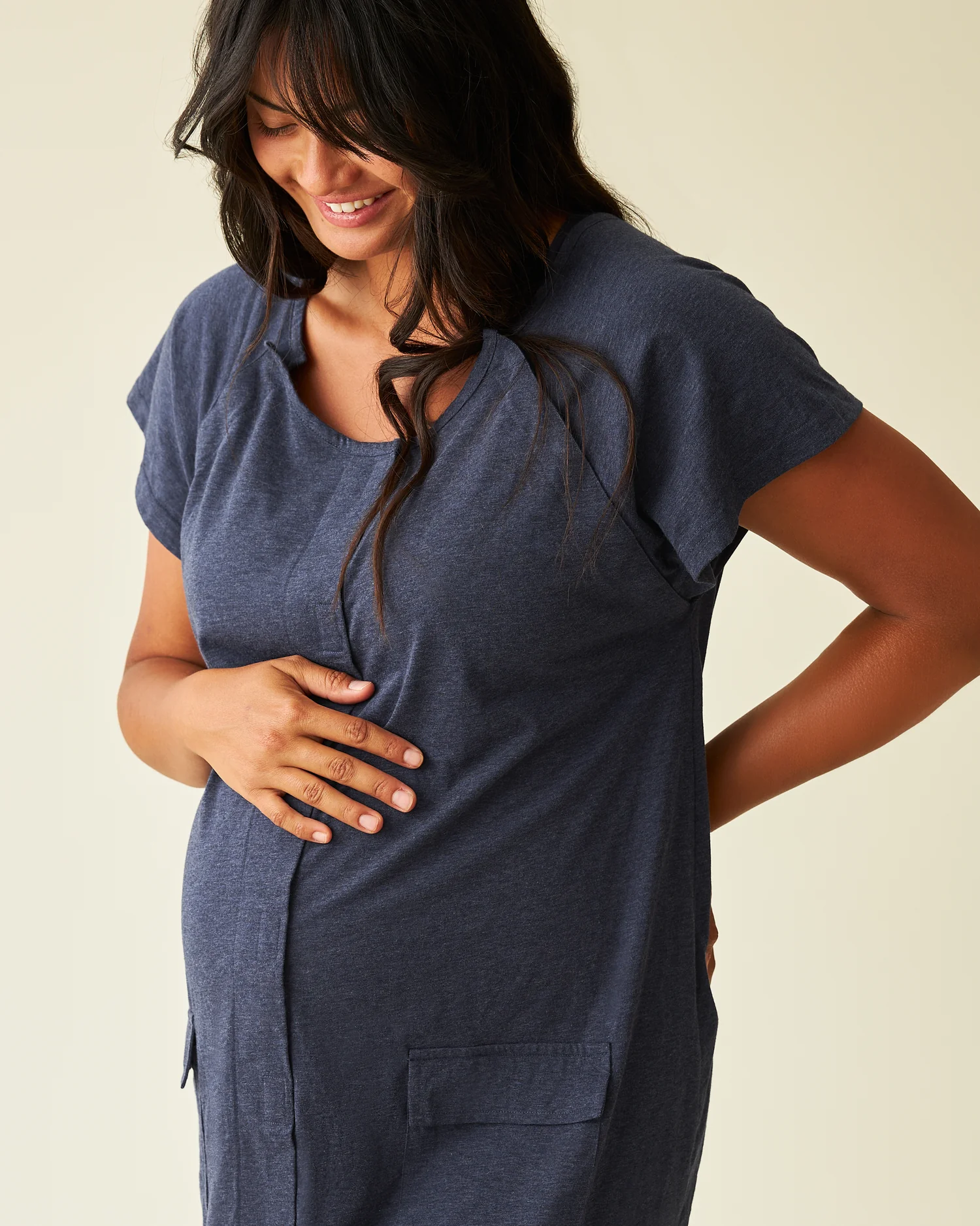 Universal Labor & Delivery Gown | Navy Heather - Image 4