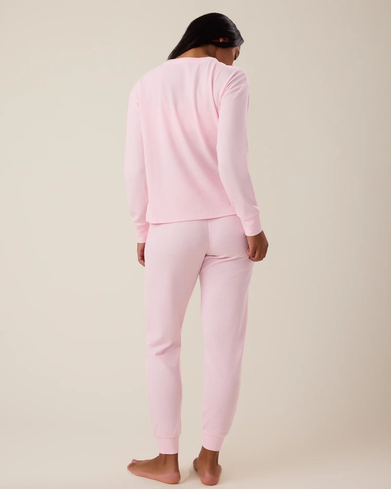 Waffle Maternity & Nursing Lounge Set | Pale Pink - Image 7